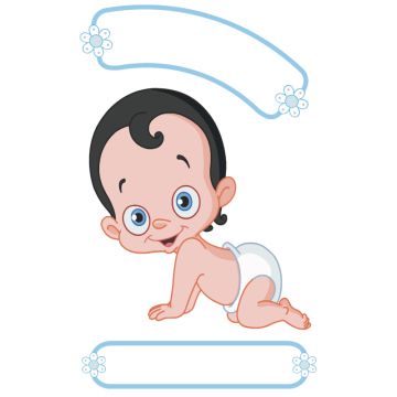 Bild zu Geburts Sticker Baby1 für Jungen