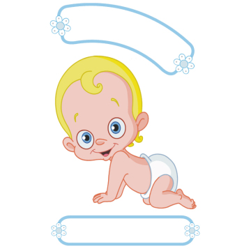 Bild zu Geburts Sticker Baby2 für Jungen