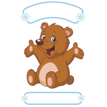 Bild zu Geburts Sticker Bär für Jungen