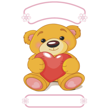 Bild zu Geburts Sticker Teddy für Mädchen