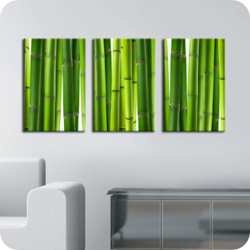 Bild zu Leinwandbild bamboo wall