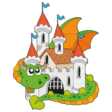 Wandtattoos | Kinder Wandtattoo Burgdrache 2