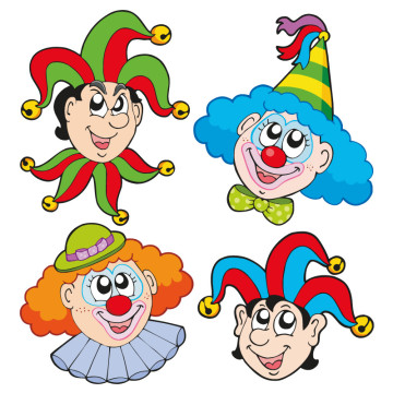 Bild zu Kinder Wandtattoo Clowngesichter 2