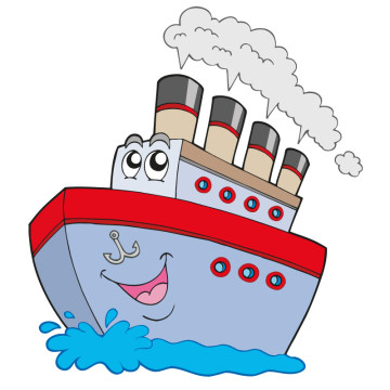 Bild zu Kinder Wandtattoo Dampschiff