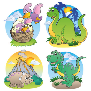 Bild zu Kinder Wandtattoo Dinosaurier Set 2