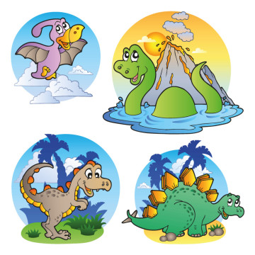 Bild zu Kinder Wandtattoo Dinosaurier Set