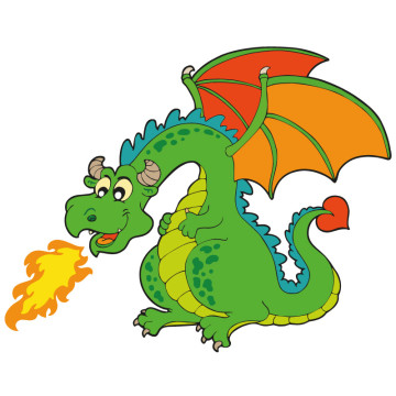 Wandtattoos | Kinder Wandtattoo Feuer-Drache