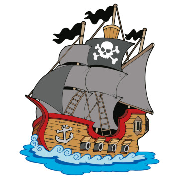 Bild zu Kinder Wandtattoo Piraten-Schiff