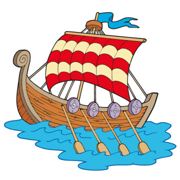 Bild zu Kinder Wandtattoo Wikinger Schiff