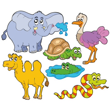 Bild zu Kinder Wandtattoo Zootiere Set 3