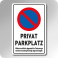 Schild Privatparkplatz 2 - Bild 1