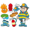 Wandtattoos | Kinder Wandtattoo Feuerwehr Set