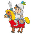 Kinder Wandtattoo Ritter mit Pferd - Bild 1