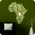 Wandtattoo Afrika Map Zebra - Bild 2