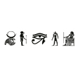 Wandtattoo Hieroglyphen - Bild 3