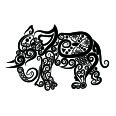 Wandtattoo Ornament Elefant - Bild 3