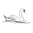 Wandtattoo Schwan - Bild 3